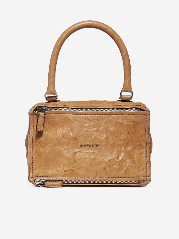 Pandora wrinkled棕色手提包
