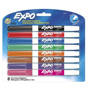 EXPO 8色速干少味可擦白板笔