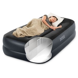 史低价：Intex 16.5英寸 Twin 舒适充气床垫 内置电动充气泵
