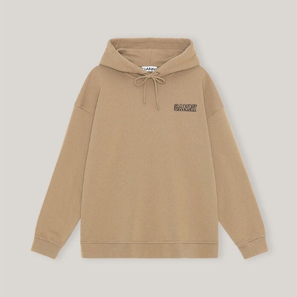 logo连帽hoodie 大地色