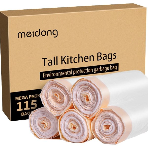 Meidong  抽绳垃圾袋 49升 115个   居家必备