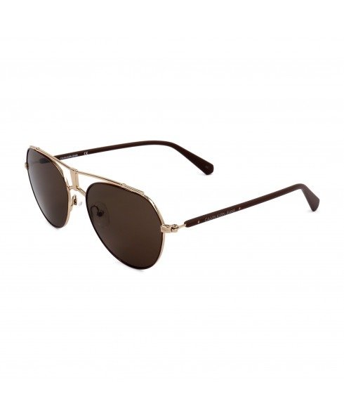 - Matte Brown Pilot Sunglasses