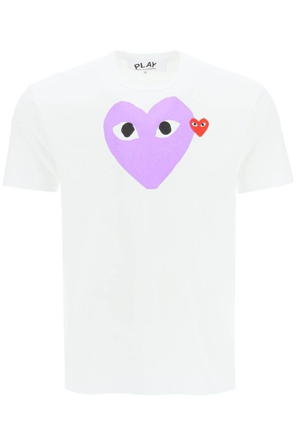 Heart Print 紫色爱心T恤