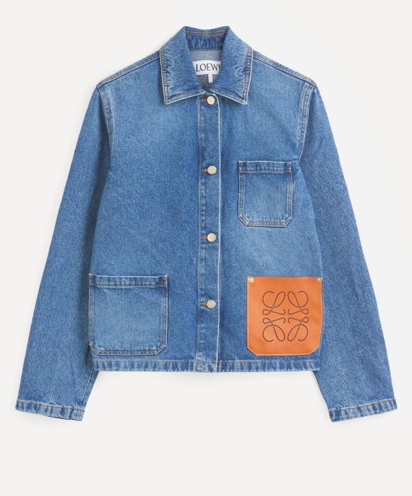 Anagram Logo Short Denim Jacket