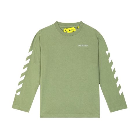 浅绿色 斑马线长袖T恤