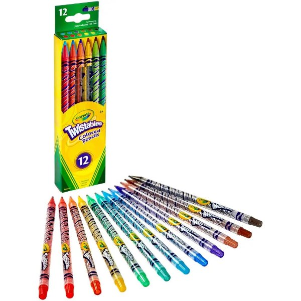 Crayola Twistables 彩色铅笔12支