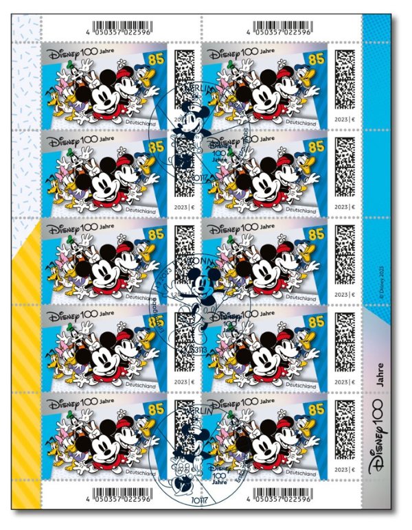 100 years Disney 整版邮票