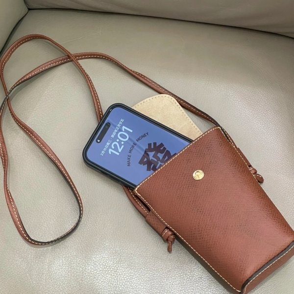 Épure Phone case with leather lace Brown - Leather (34193HYZ035)