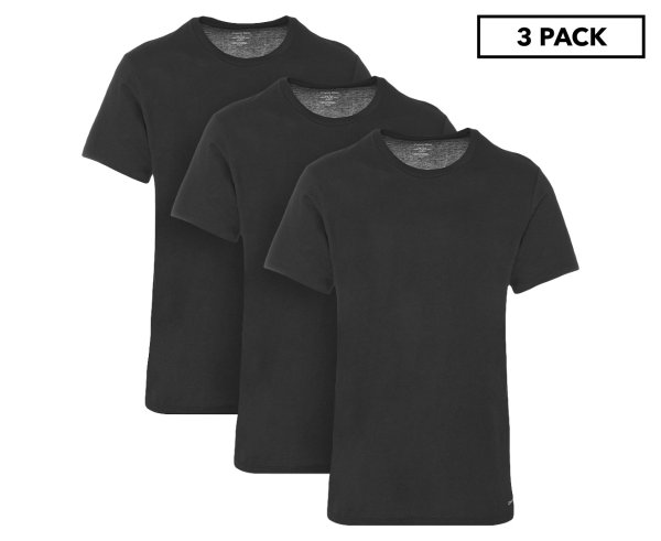 Men's Crew Neck Tee / T-Shirt / Tshirt 3-Pack - Black
