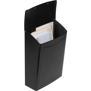 史低价：Architectural Mailboxes 黑色小号墙上信箱