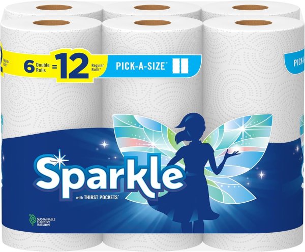 Sparkle 6卷双层厨房纸 6卷顶12卷