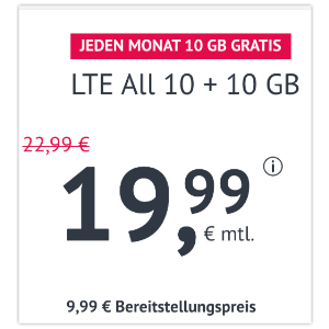 逆天价：包月电话、短信、20GB上网只要19.99欧