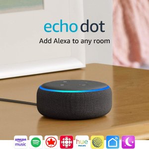 Echo Dot (第3代) 智能家庭音箱3色选 控制不用手 功能全靠吼