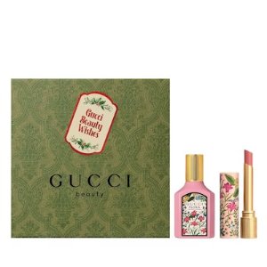 Gucci香水+口红的完美组合！绮梦栀子花+口红套装
