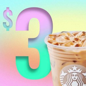 Starbucks 星巴克冰咖啡 中-特大杯特惠 菜单排着喝