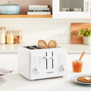 Cuisinart 4片式烤面包机 多档温度可调 复古设计有质感