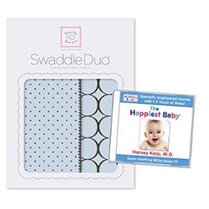 SwaddleDesigns SwaddleLite 2件套透气棉毛毯 + 助婴儿睡眠白噪声CD