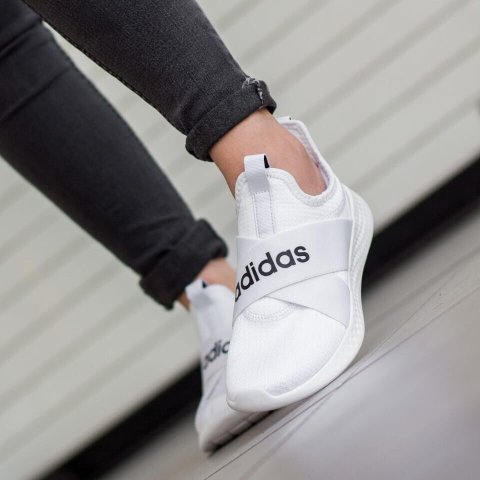 $44.98包邮(org $90)adidas Puremotion Adapt 女款白色舒适一脚蹬 4.9折薅黄金码