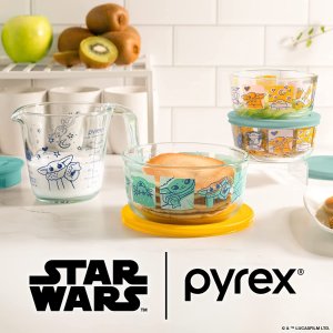 Pyrex 康宁旗下餐具品牌 玻璃保鲜盒12件套$25、量杯$7 可放洗碗机