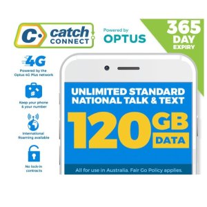 Catch Connect 手机套餐 1年享120GB流量