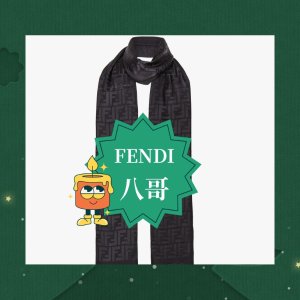 突发! Fendi封面款缎面印花围巾现$274(官$770) 圣诞送礼首选