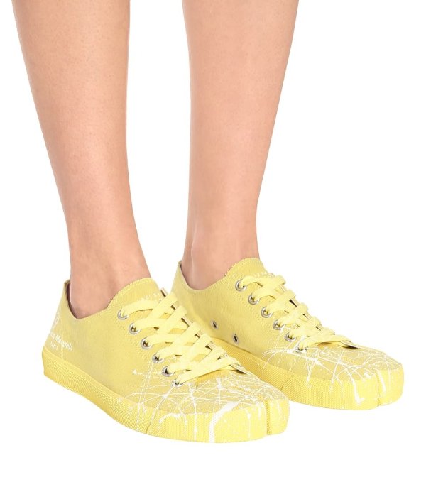 Tabi黄色泼墨 分趾鞋