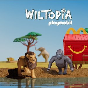 送Playmobil野生动物系列Mcdonalds 儿童套餐新玩具 共13只动物 想立刻集齐！
