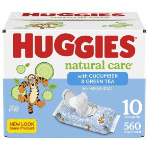 Huggies 好奇宝宝加厚湿巾56抽*10盒 含绿茶黄瓜提取物