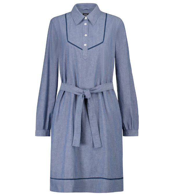 Maeve cotton chambray shirt dress