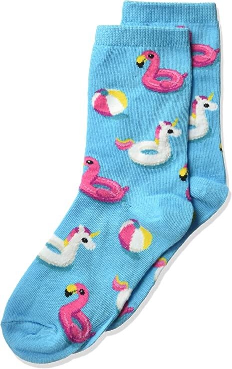 儿童动物泳圈印花袜子