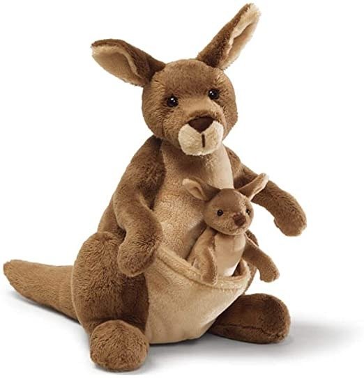 31074 Jirra Kangaroo Stuffed Animal Plush, Brown, 10 inch