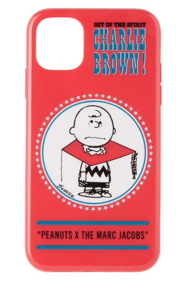 红色 Peanuts 联名 Charlie Brown iPhone 11 手机壳