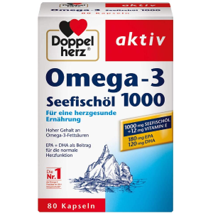 Doppelherz 双心 Omega-3 鱼油 1000毫克版本 心脑血管救星