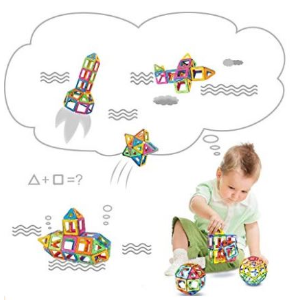 CHanvi 儿童彩色磁性建筑玩具80片