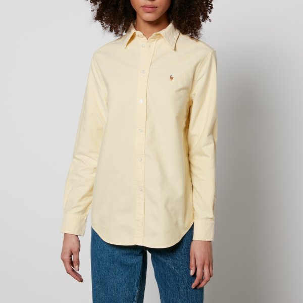 鹅黄色棉麻衬衫