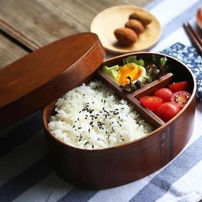 日式木质饭盒