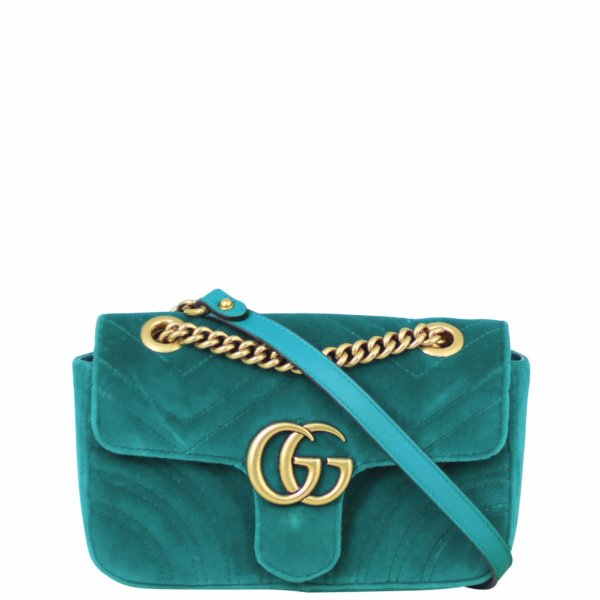 Gucci GG Marmont Velvet Mini 链条包