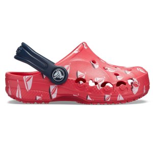 Crocs 封面红色 小帆船大童洞洞鞋