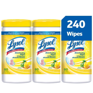 Lysol 柠檬香味消毒湿巾促销 3×80张 居家必备
