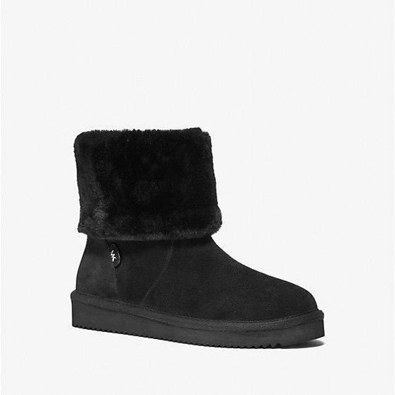 Julia Faux Fur Trim Suede Boot Julia 人造毛皮饰边绒面革靴子$129.00