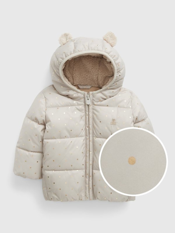 宝宝羊羔绒衬里保暖夹克