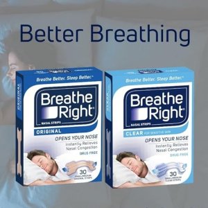 7折起 改善口呼吸Breathe Right鼻舒乐通气鼻贴 鼻塞救星 有效缓解打呼