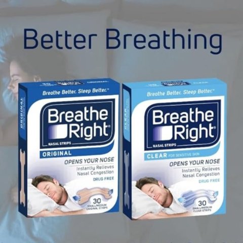 6折起 改善口呼吸Breathe Right鼻舒乐通气鼻贴 30贴$18收 有效缓解鼻塞/打呼