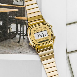 CASIO LA670WGA-9 经典复古不锈钢女士手表