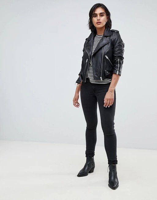 leather balfern biker jacket | ASOS