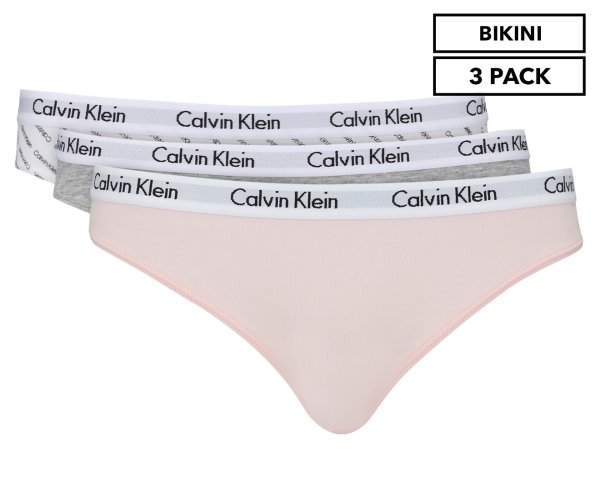 Women's Carousel Bikini Briefs 3-Pack - Nymph's Thigh/Grey/Logo Print
