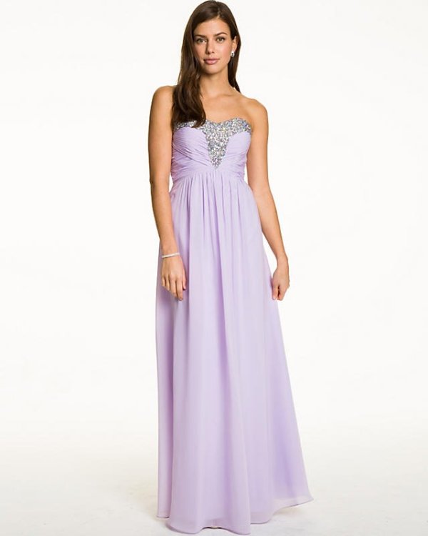紫色礼服裙