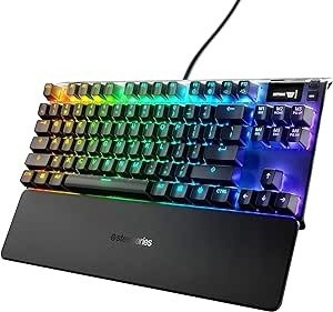 Apex 7 TKL机械键盘 – OLED显示屏 RGB背光 – USB直通 媒体控制