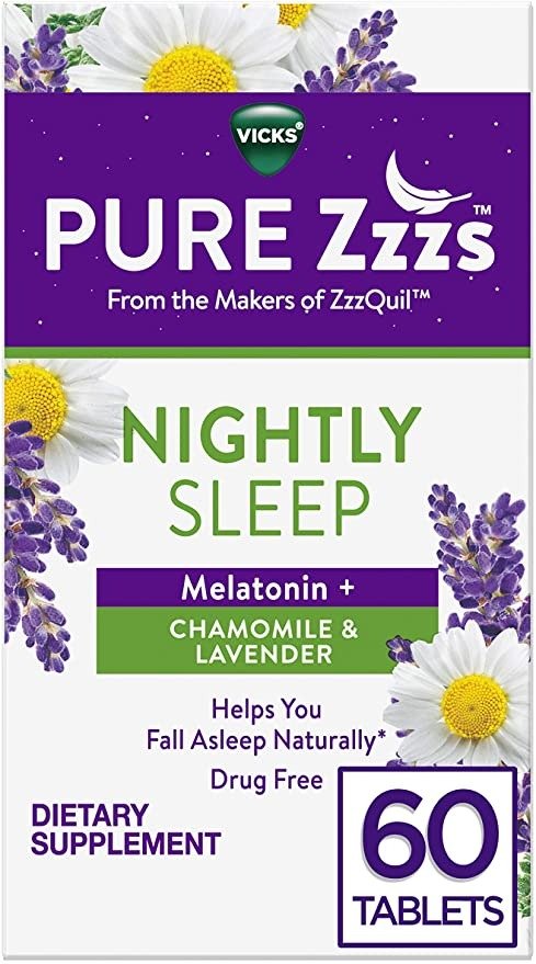 pure zzzs 褪黑素助眠片 60粒