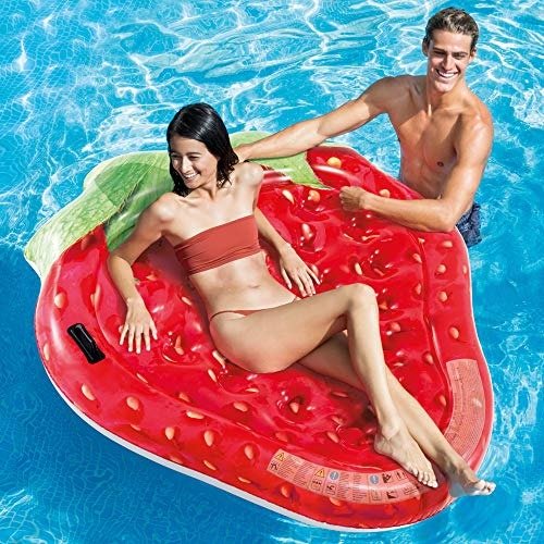 草莓水上充气垫